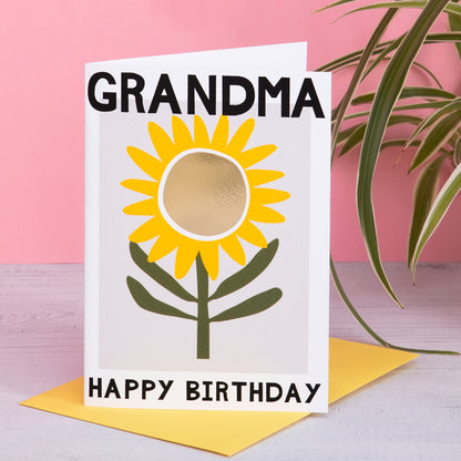 Belle - Grandma Birthday Sunflower  - Birthday Card