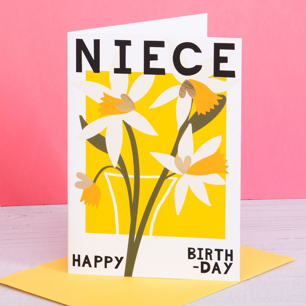 Belle - Niece Birthday Yellow Daffodils  - Birthday Card