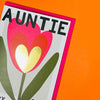 Belle - Auntie Birthday Pink Tulip Love Heart  - Birthday Card