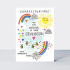 Blue Skies - Congratulations on the birth of your Grandson Card