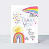 Blue Skies - Thank you Card - Rainbows and Suns
