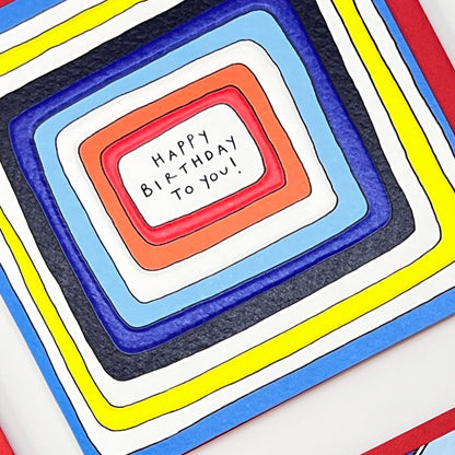 Scatter Brain - Dad Birthday/Colourful Stripes Card