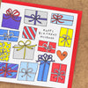Scatter Brain - Husband Birthday/Colourful Presents Card
