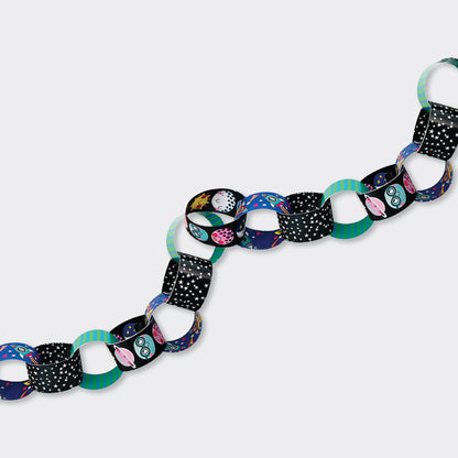 Party Paper Chain Kit - Space Themed - Rockets, Planets and Stars