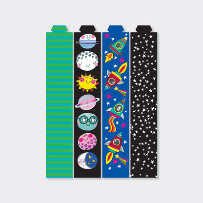 Party Paper Chain Kit - Space Themed - Rockets, Planets and Stars