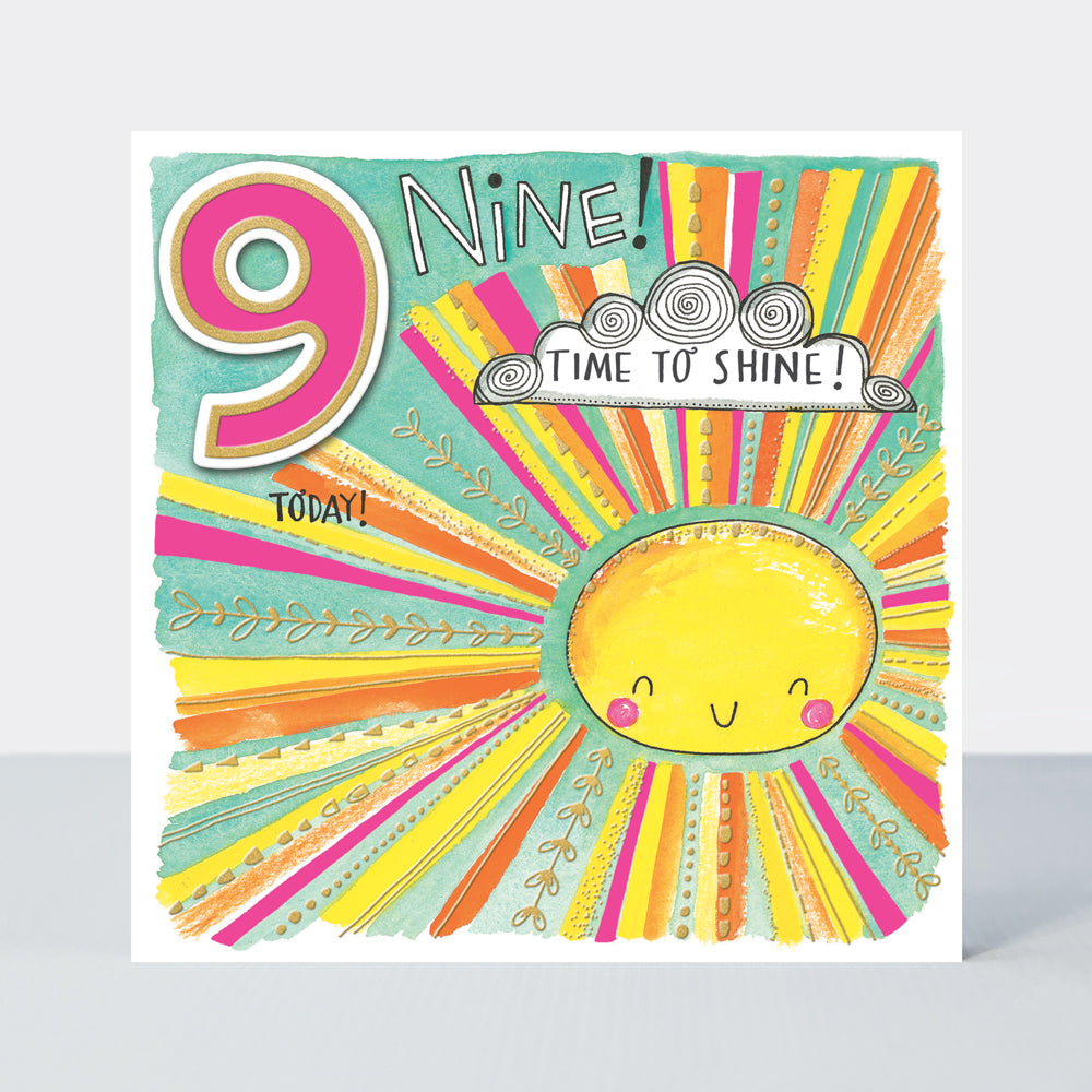Chatterbox - Happy Birthday 9 Today Time to shine  - Birthday Card