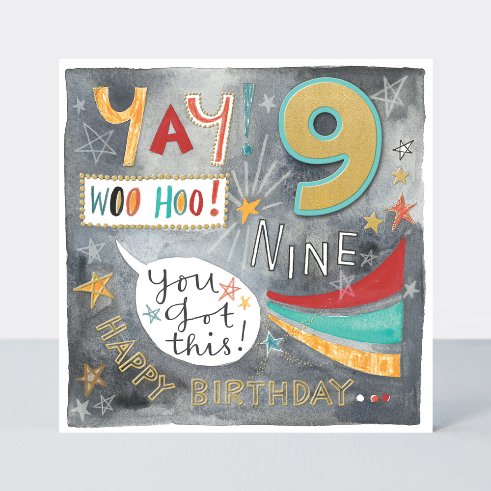 Chatterbox - Happy Birthday Yay! 9 You got this  - Birthday Card