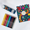 Tube of 24 Colouring Pencils - Cosmic Space Rocket