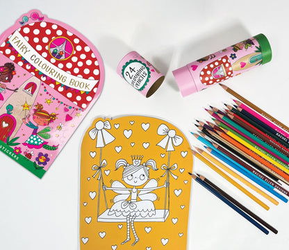 Tube of 24 Colouring Pencils - Fairytale Garden