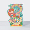 Little Darlings - Age 3 Girl Mermaid  - Birthday Card