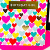 Dolly Mix - Birthday Girl/Love Hearts Birthday Card