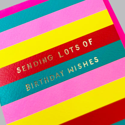 Dolly Mix - Sending Lots Of Birthday Wishes/Stripes Birthday Card