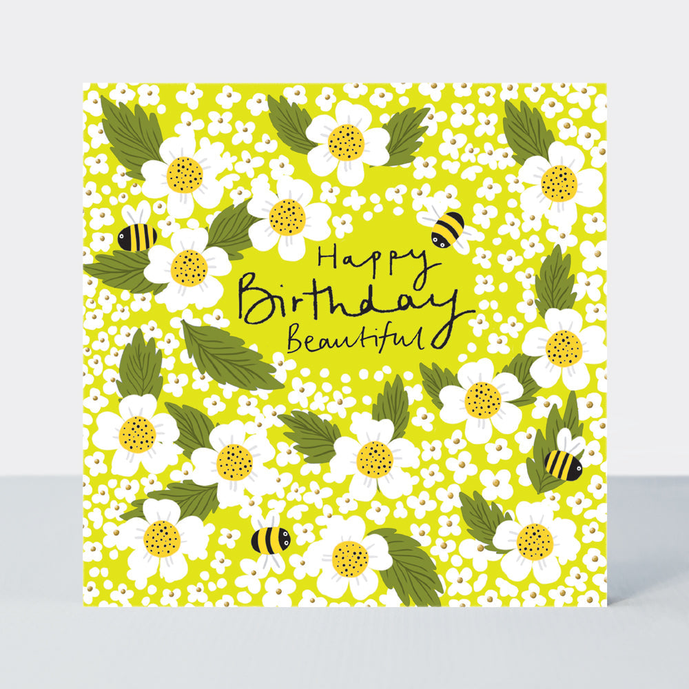 Field Day -  Beautiful birthday card - Bees & Daisies