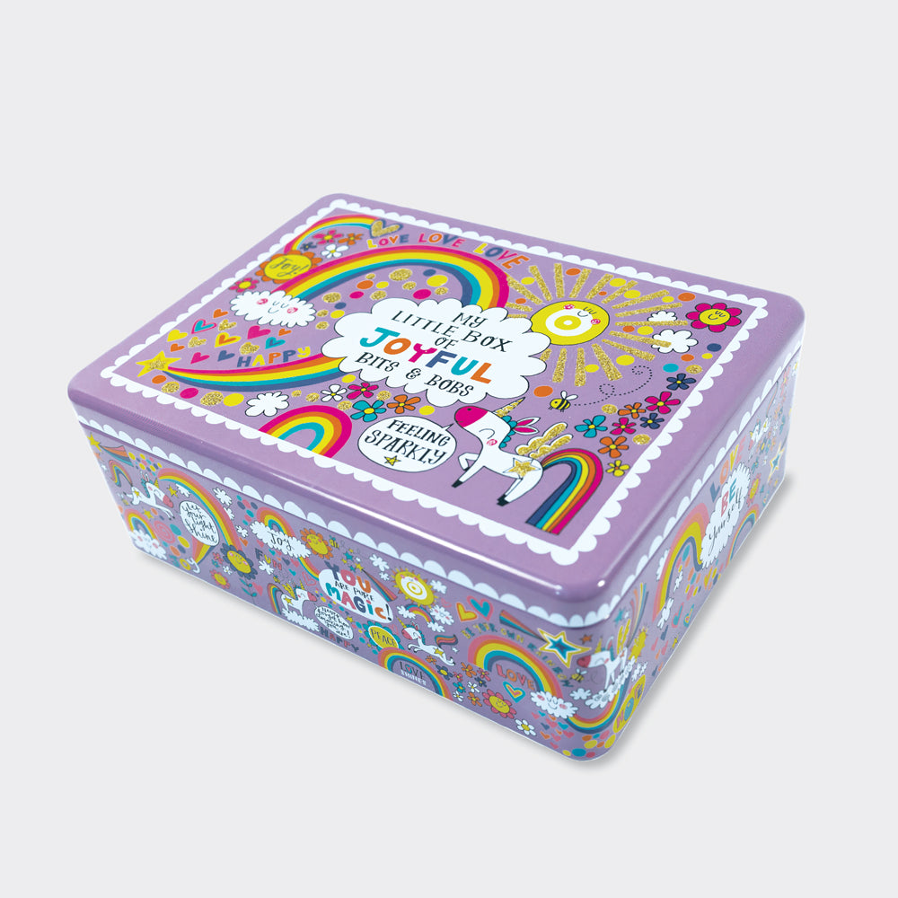 Glittered Rectangular Storage Tin - Joyful Bits &amp; Bobs