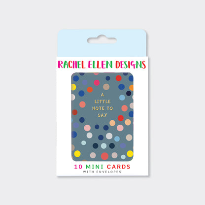 Foiled Pack of notecards - A Little Note to Say - spots