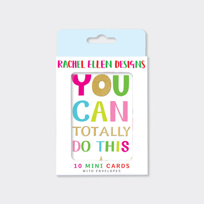 Foiled Pack of notecards - You can totally do this text