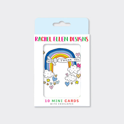Pack of 10 Foiled Notecards - Thank You Aeroplane
