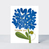 Foiled Pack of 10 Notecards - Agapanthus/Thank You