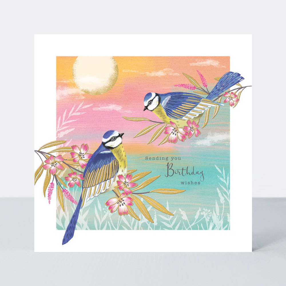 Gallery - Birthday Wishes Blue Birds  - Birthday Card