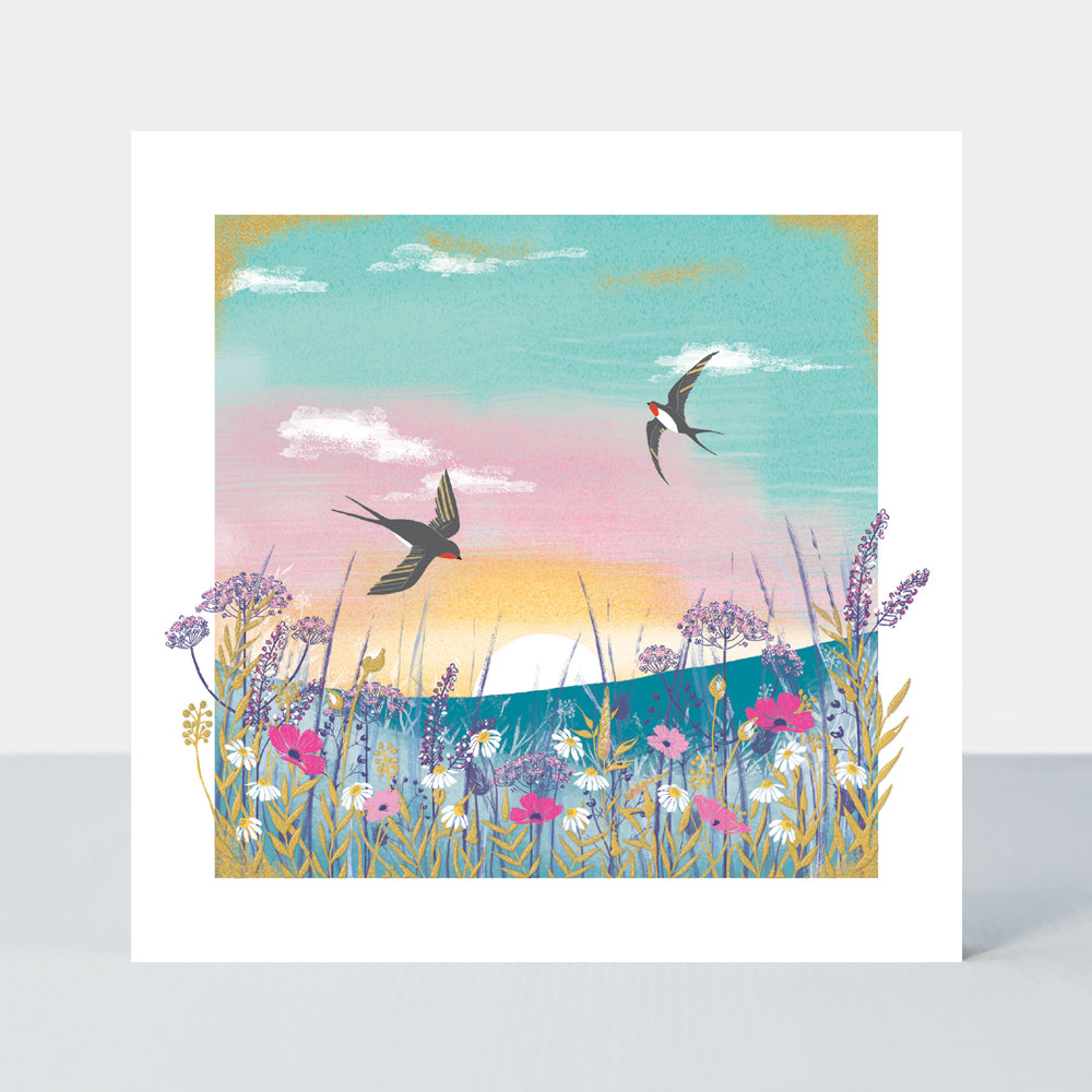 Gallery - Swallows -  Blank Greetings Card