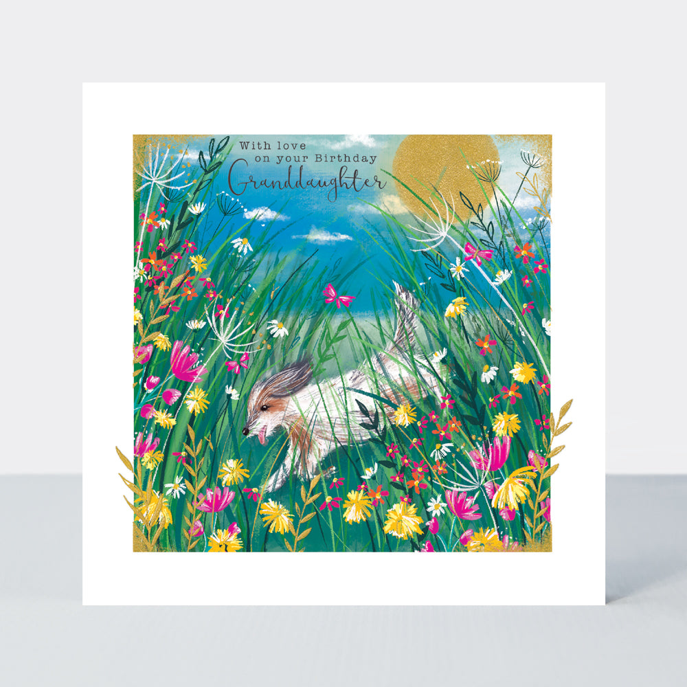 Gallery - Granddaughter Birthday Dog In Meadow  - Birthday Card