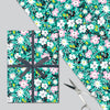 Gift Wrap Sheet  -Teal Floral