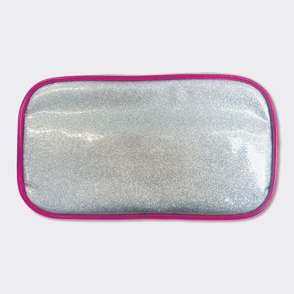 Large Glitter Pencil Case - Silver &