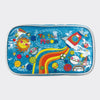 Large Glitter Pencil Case - 'To The Moon' Space Rocket