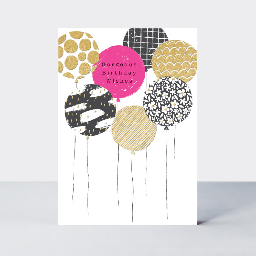 Flamingo - Birthday Balloons  - Birthday Card