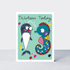 Hey! Age 13 Birthday card - Whale & Seahorse