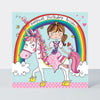 Jigsaw Card - Princess & Unicorn  - Birthday Card