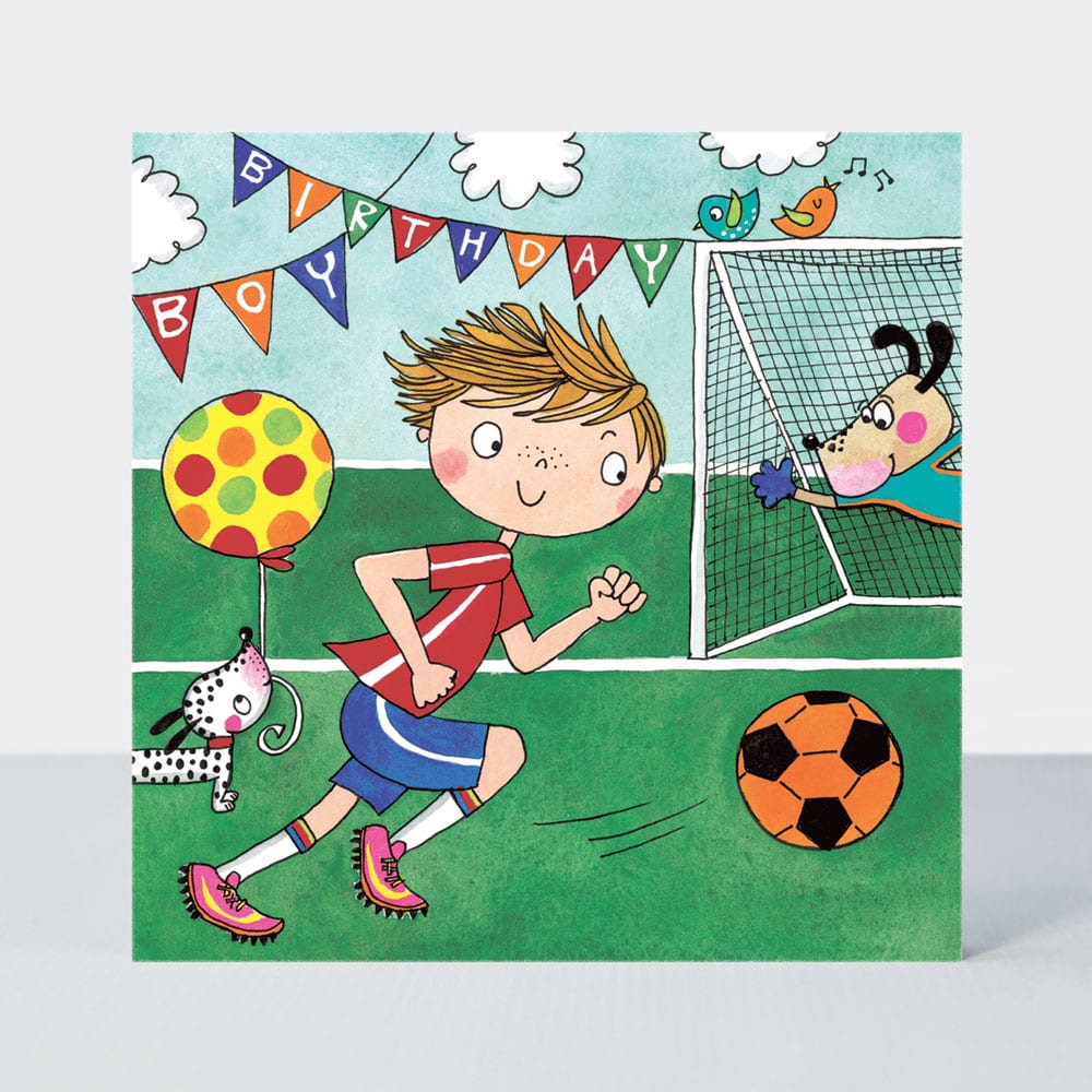 Jigsaw Card - Birthday Boy Football Dogs - Birthday Card