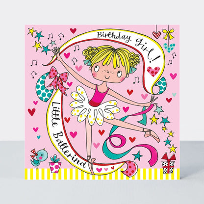 Jigsaw Card - Birthday Girl Ballerina  - Birthday Card