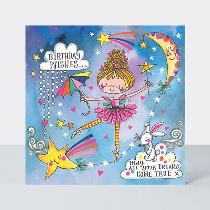 Jigsaw Card - Birthday Wishes Moon Dance  - Birthday Card