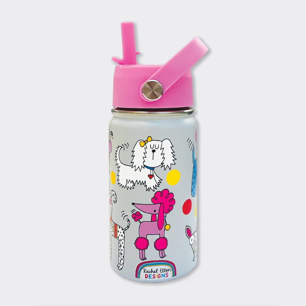 Dogs Kids Insulated Stainless Steel Water Bottle - 340ml