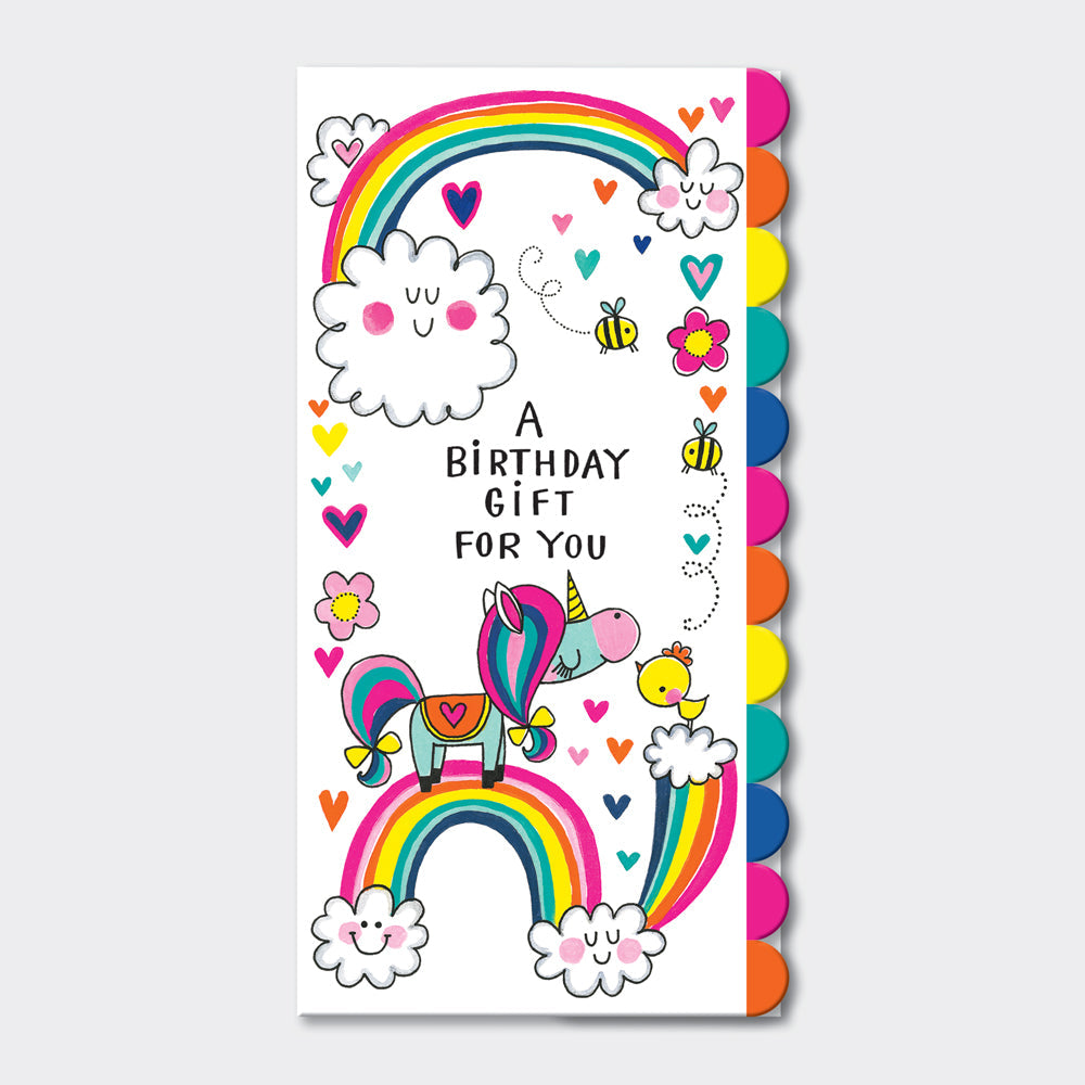 Money Wallet Card - A Birthday Gift For You/Unicorn & Rainbows