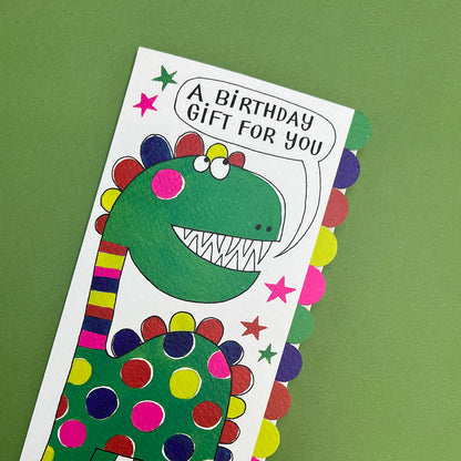 Money Wallet Card - A Gift For You/Dinosaur