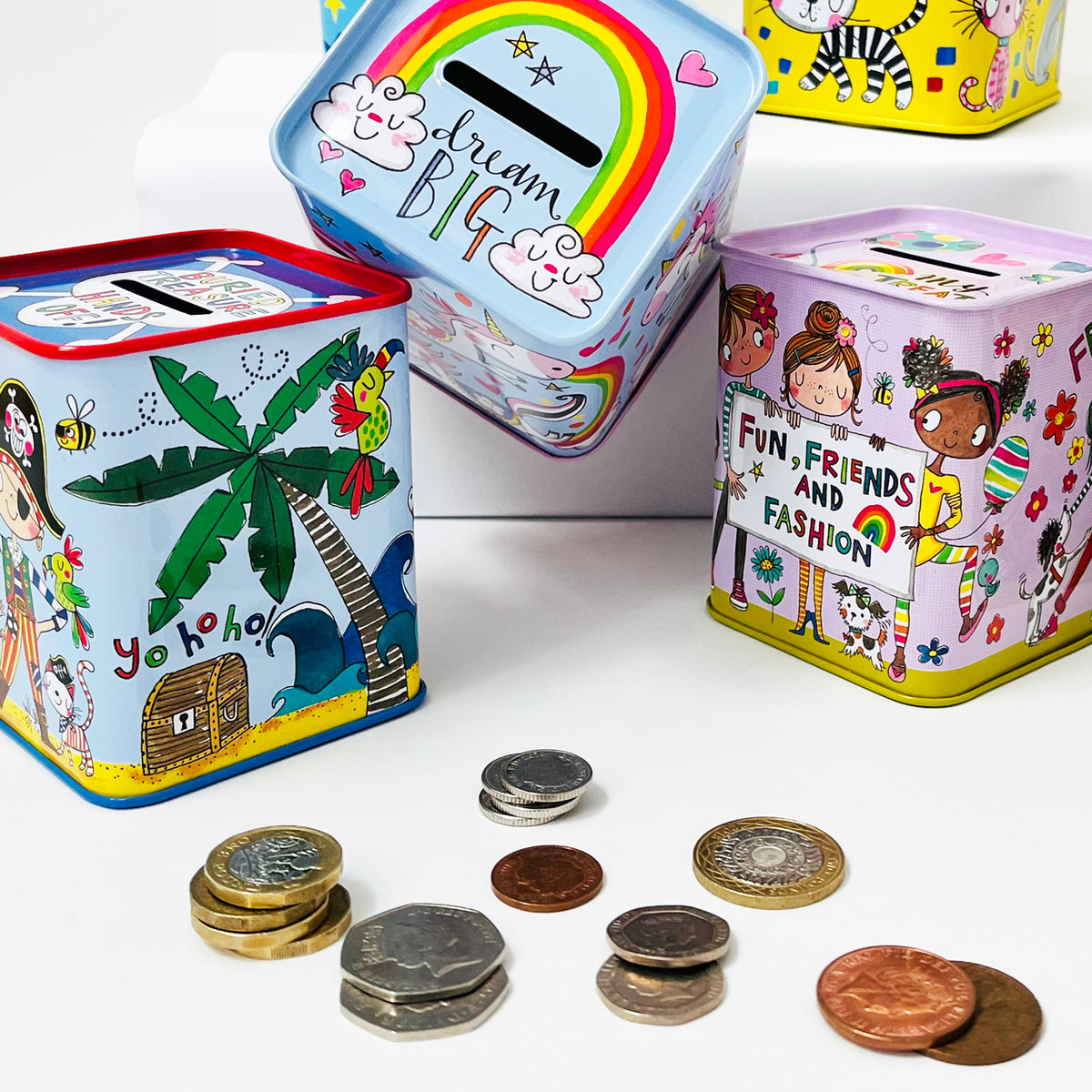 Treat Fund Friends Kids Money Box Tin