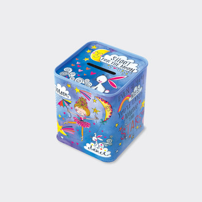 Moon Dance Ballerina Kids Money Box Tin