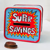 Super Savings Superhero Kids Money Box Tin