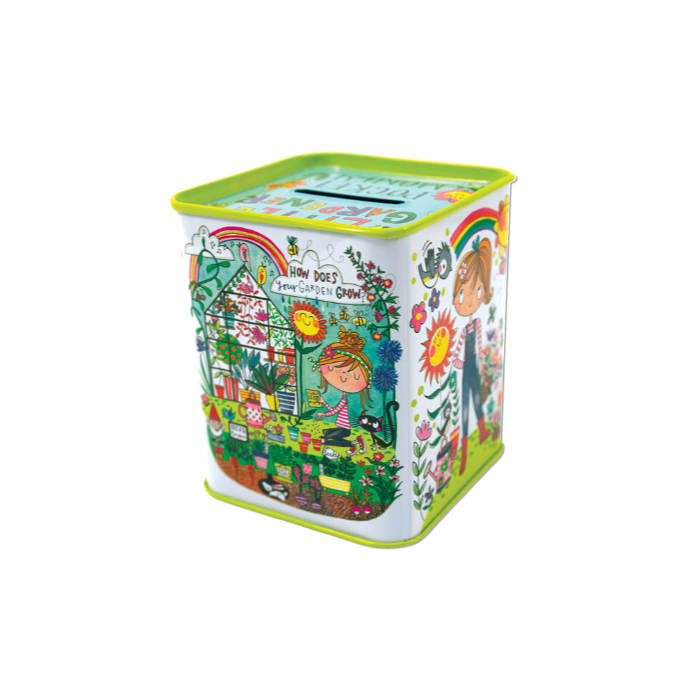 Little Gardener Kids Money Box Tin