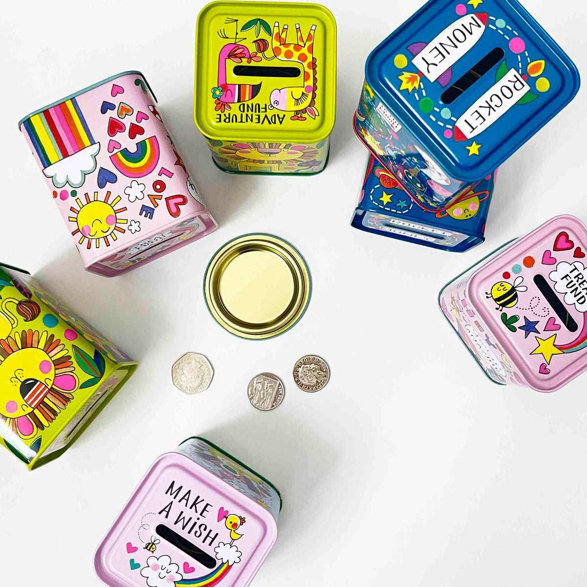 Make A Wish Fairies Kids Money Box Tin