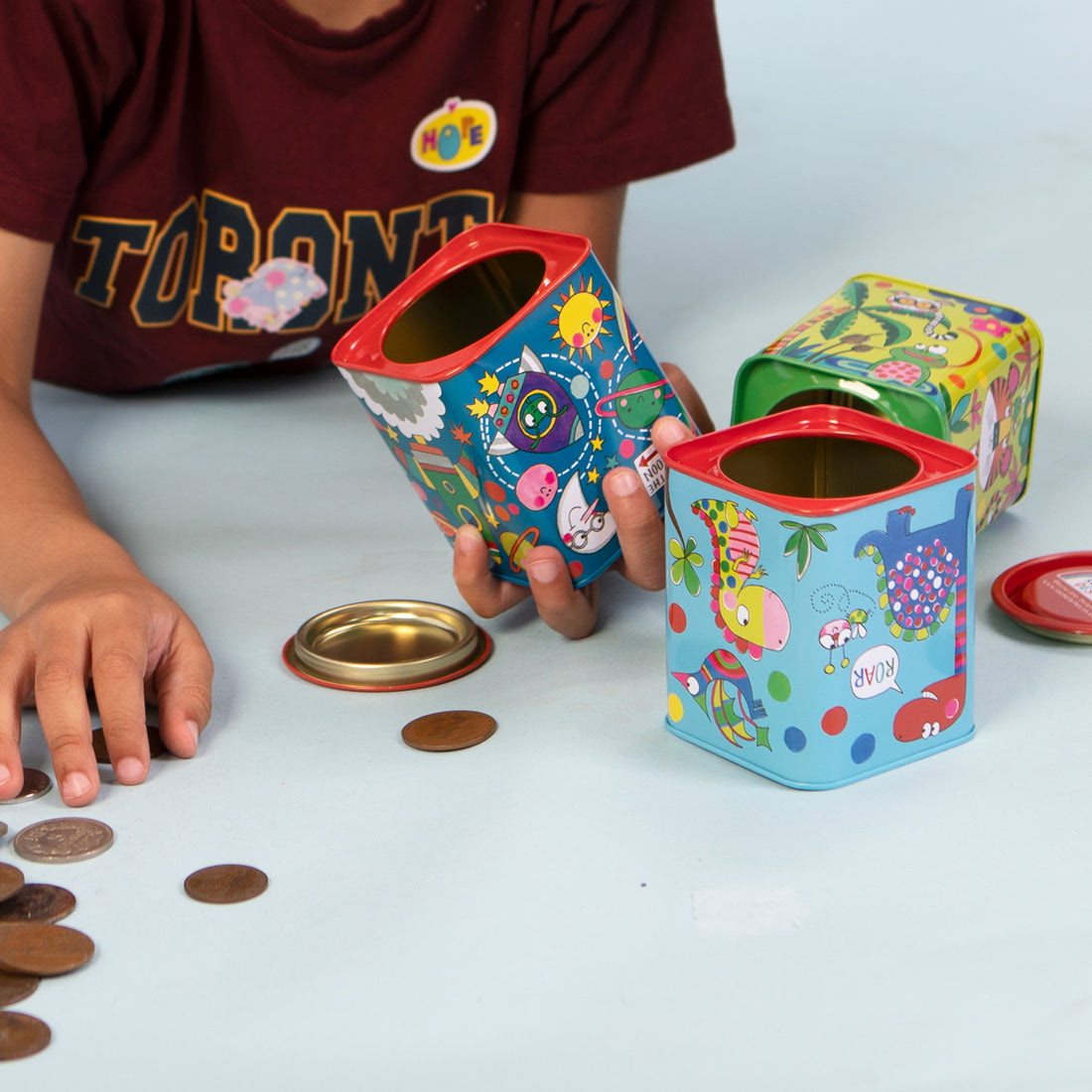 Kids Money Box Tin - Roar-Some Savings Dinosaurs