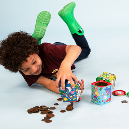 Kids Money Box Tin - Adventure Fund Jungle Animals