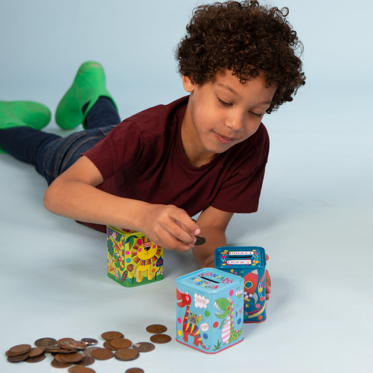 Kids Money Box Tin - Roar-Some Savings Dinosaurs