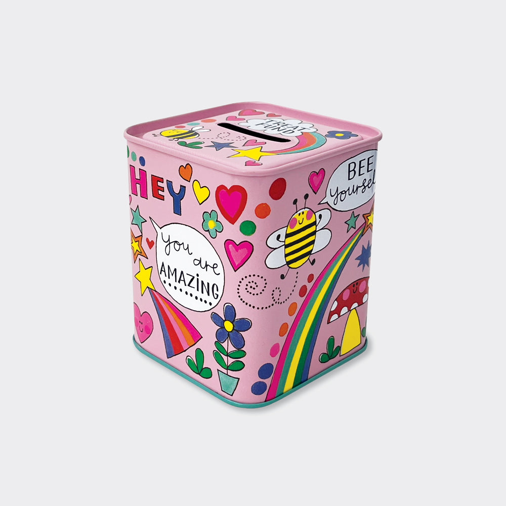 Bee Yourself Treat Fund Kids Money Box Tin