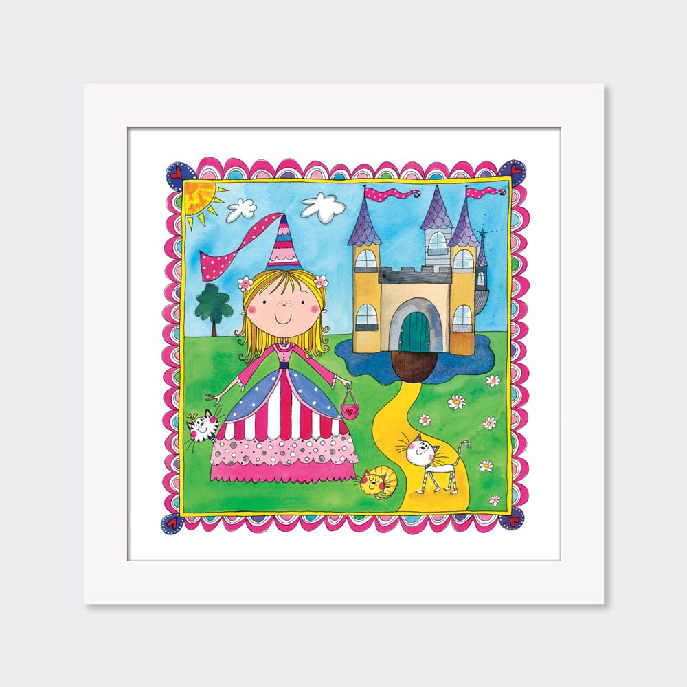 Mounted Limited Edition Print Princess &amp; Castle