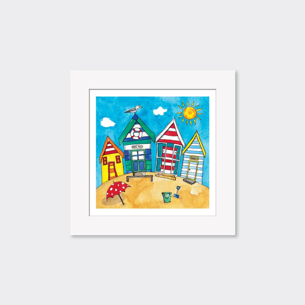Mounted Limited Edition Print Toby's Beach Hut