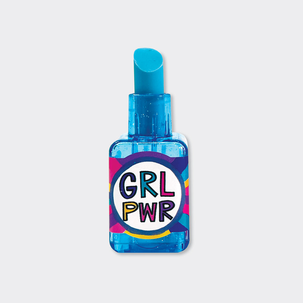 2-in-1 Eraser &amp; Sharpener - Blue Nail Polish Design
