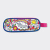 Double Zip Pencil Case With Handle - Inspirational 'Never Forget How Amazing You Are!' Purple Design